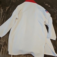 Kid’s Karate Gi Uniform Sz 3 Educational Martial Arts System White Red, Patches