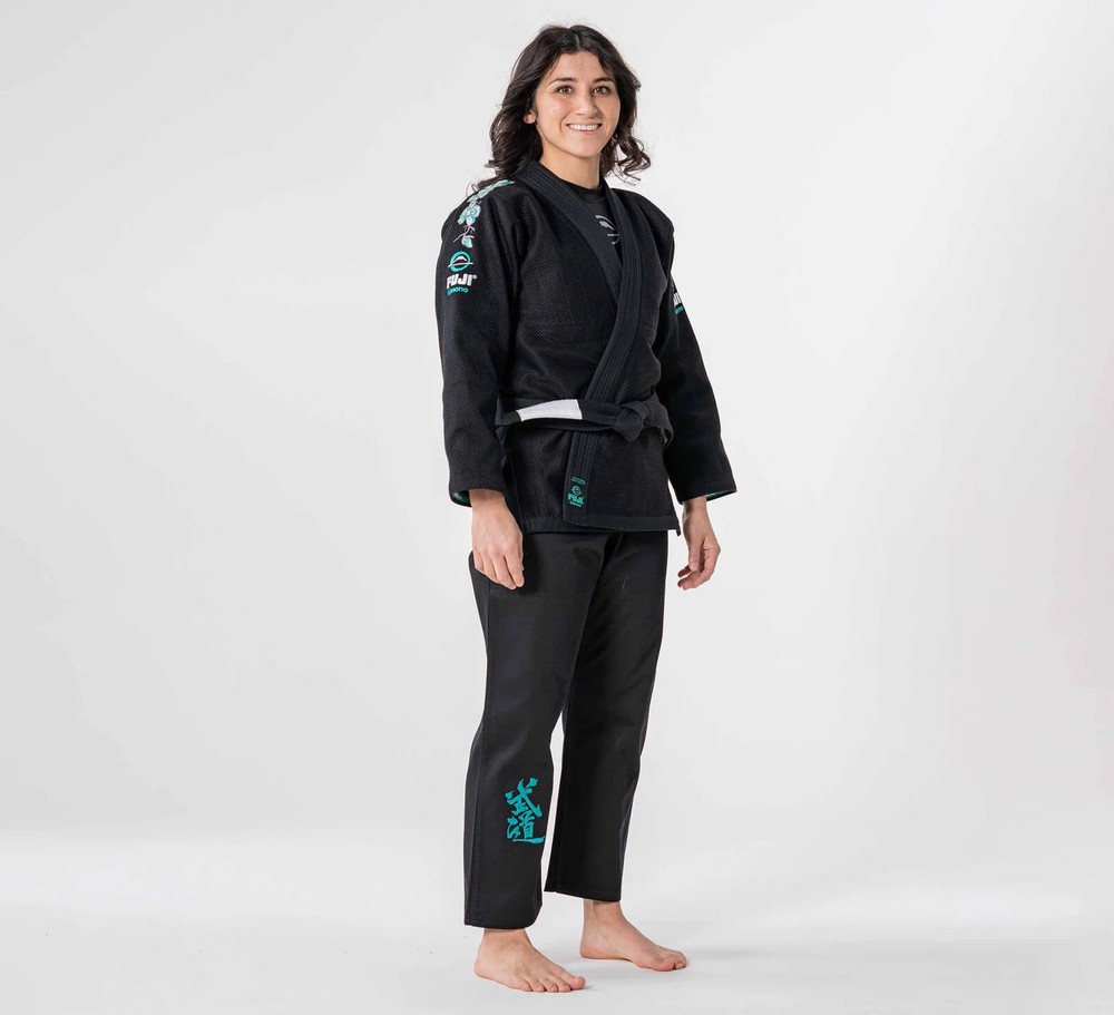Fuji Womens Women Blossom Brazilian Jiu Jitsu Gi Jiu-Jitsu BJJ – Black