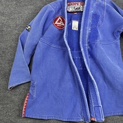Gracie Jiu-Jitsu Storm Equipe GB BJJ Gi Jacket A2 Blue Kimono Top Adult Med