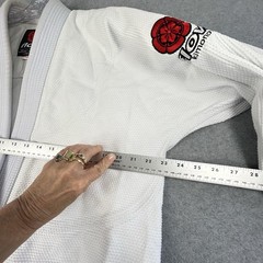 Flow Kimonos Air Brazilian Jiu-Jitsu Martial Arts MMA Jacket Cotton Sz A2H White