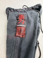 Hayabusa Mens Goorudo BJJ Martial Arts Gi Pants A4 Gray Red Training