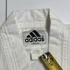 Vintage 90s Adidas Taekwondo Karate Dobok Gi Uniform White Top Size 1 150CM
