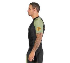 Fuji Japanese Heritage MMA BJJ Jiu Jitsu Long Sleeve LS Rashguard – Black/Green