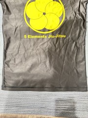 5 Elements Jiu-Jitsu Long Sleeve Rash Guard Black Yellow Size S