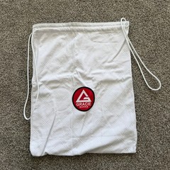Gracie Barra Jiu Jitsu Drawstring Bag White Red BJJ Gym Sack Backpack