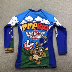 Hardcore Training Rash Gaurd Mens Medium Long Sleeve Compression BJJ Grappling