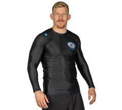 Fuji Valiant Strength MMA BJJ LongSleeve Long Sleeve LS Rashguard – Black/Blue