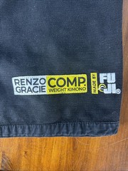 Renzo Gracie Competitor Comp Gear Mens A4 Brazilian Jiu Jitsu Black Fuji Jacket