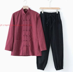 High Quality Chinese Kung Fu Linen Uniform Martial Arts Tai Chi Suit Wushu Suit