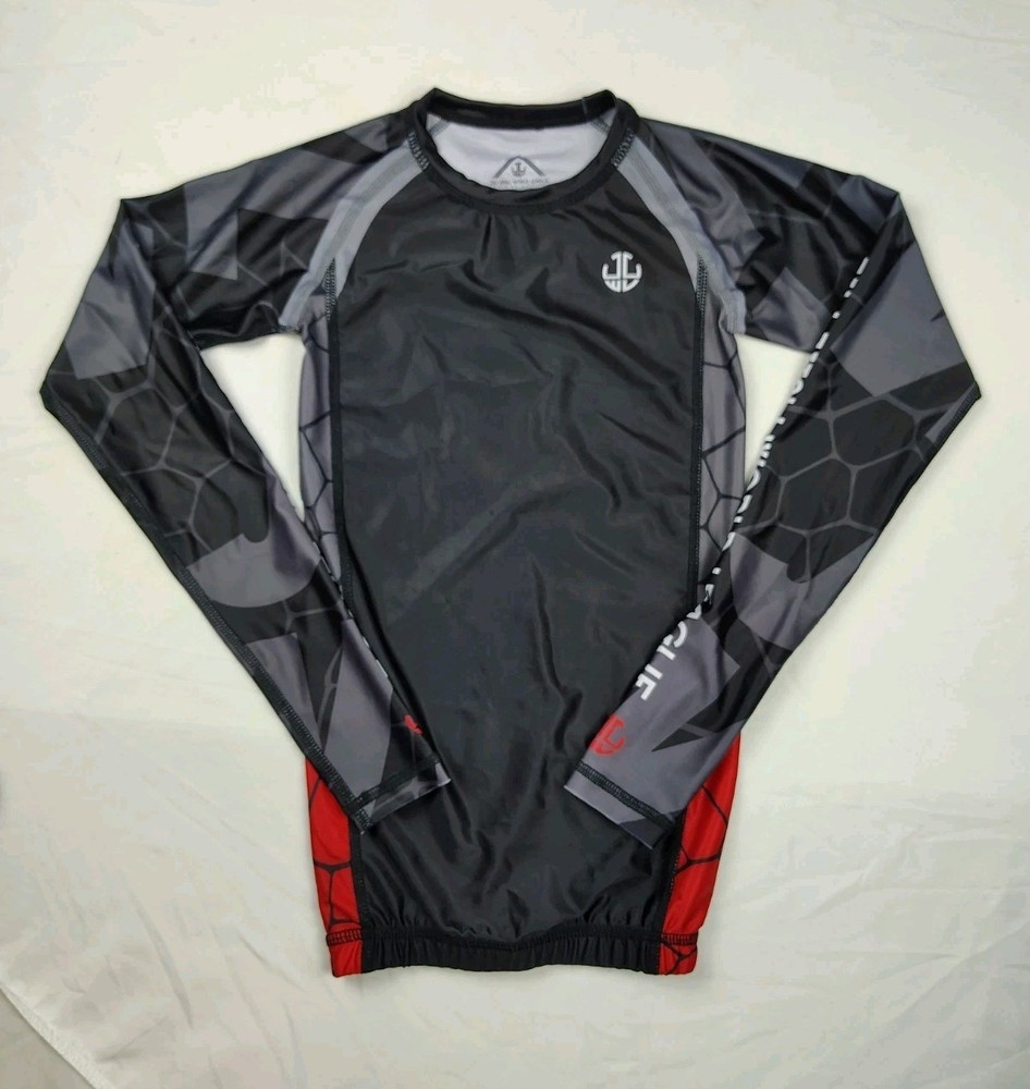 Youth Jiu Jitsu World League Gi Small Workout Shirt Red Black Gray