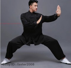 Women Men Kung Fu Tai Chi Uniform Ice Silk Martial Arts Wing Chun Clothes Suit