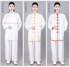 Women Men’s Chinese Traditional Tai Chi Uniforms Cotton Kung Fu Clothing Suits