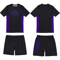 Shoyoroll Purple Haze BJJ Training Outfit: Rash Guard & Fitted Shorts