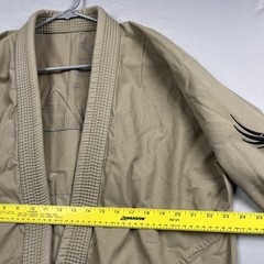 Warrior Jiu Jitsu Gi A4 Jacket BJJ Kimono Made in USA Mens Uniform Tan Taekwondo