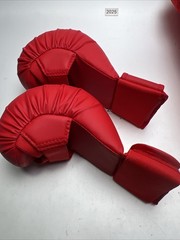 WESING Karate shin and Instep Guard Karate Gloves Approved by WKF red Size Small