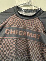 Checkmat BJJ Long sleeve Rashguard Size Adult M Brown And Black Loyal Brand