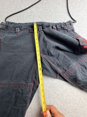 Hayabusa Mens Goorudo BJJ Martial Arts Gi Pants A4 Gray Red Training