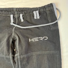 Black Ripstop Gi PANTS ONLY BJJ MMA JUDO size A1 L HERO Pitbull Dog