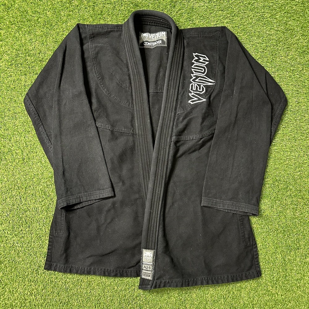 Venum Contender A2.5 Elite Brazilian JIU-JITSU Gi Solid Black Adult Unisex M/L