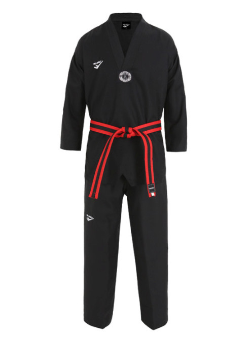 PROSPECS V-Neck Taekwondo Uniform Black Sports Training Dobok Jacket Pants NWT