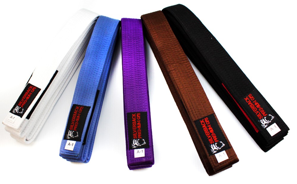 Silverback Premium BJJ Gi Belts Blue White Purple Brown Jiu Jitsu A1 A2 A3 A4 A5