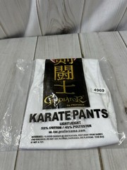 New Proforce Gladiator Lightweight Karate Pants #0 WHITE Martial Arts TKD