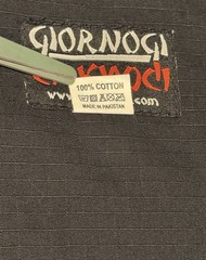 Giornogi BJJ Gi Pants A0 Black Ripstop 100% Cotton Jiu Jitsu Martial Arts Pants