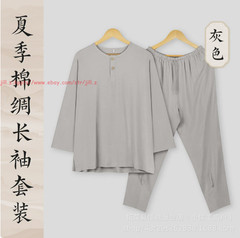 Summer Cotton Meditation Buddhist Underwear Monk Sleepwear Shaolin pajamas Sets