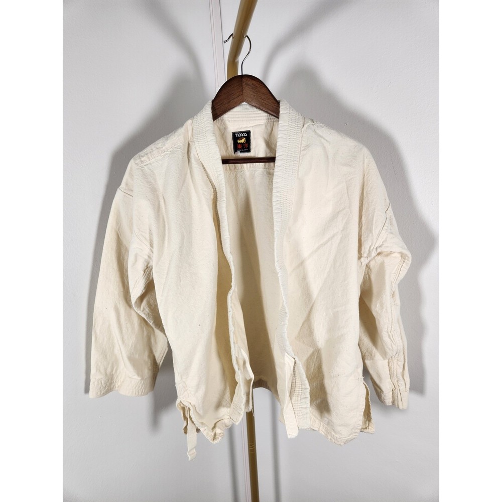 Toyo Martial Arts Gi Uniform Size 3 Natural Cotton Karate Judo Set Unbleached