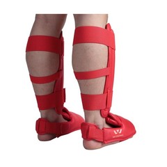 WESING Karate shin and Instep Guard Karate Gloves Approved by WKF red Small
