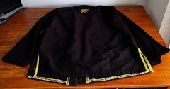 Fuji Sports Flow-Tech BJJ Gi Black/Gold top only adult A5 new