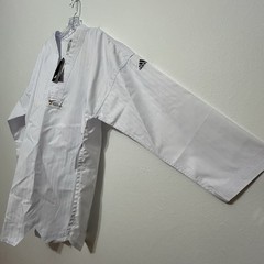 NWT Adidas White Striped World Taekwondo Martial Arts Uniform Coat Mens Size 200