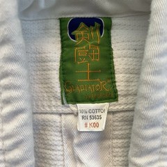 Gladiator Pro Force Kimono Jiu Jitsu Brazilian BJJ Gi Kids Size K00 White Top