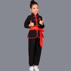 Kids Kung Fu Clothing Traditional Tai Chi Uniforms for Boys X-Large, Black