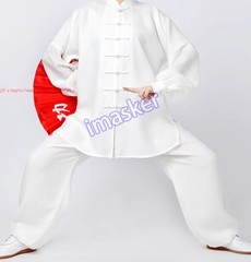 Men Women Linen Tai Chi Uniforms Kung Fu Suit Martial Arts Wing Chun Clothes Set