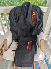 Z Ultimate Heavy Weight GI Martial Arts Uniform W/ Embroidered Emblem & Patches