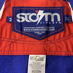 storm kimono bjj gi with pants youth y4 scout blue No Belt
