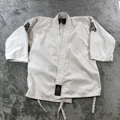 Gracie Jiu-Jitsu Official Gi Set 1/140 Boys White Jacket Pants 100% Cotton BJJ