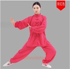 Unisex Cotton Kung Fu Tai Chi Uniform Morning exercise martial arts Clothes Suit