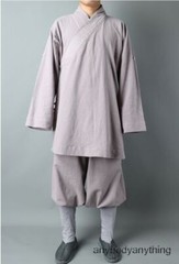 2PCS High-grade Cotton&Linen Shaolin Monk Kung Fu Clothing Zen Buddhist Uniforms