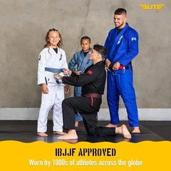 Striped Kids BJJ Gi – Ultra Light, Preshrunk Fabric & Free Belt, Size C000