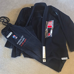 Tatami American Badass BJJ Gi Jacket & Pants Set A4 Black Adult Unisex