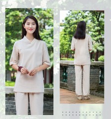 Women Tai Chi Yoga Sets Uniform Top+pant Kung Fu suit Martial Arts Wushu Vintage