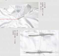 Unisex Korean Silk Tai Chi Suit Kung Fu Uniform Martial Arts Performance Clothes
