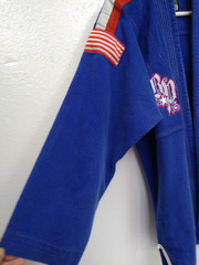 Breakpoint Gi Coat Jacket Adult A3 Blue BJJ Cotton Brazilian Jiu-Jitsu Team USA