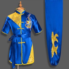 Silk Kung Fu Tai Chi Uniform Martial Arts Suit Suit Sequins Dragon Embroidery
