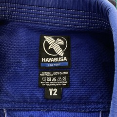 Hayabusa Gold Weave Gi Jujitsu Youth Child Size Y2 Blue Jiu-jitsu MMA Judo Top