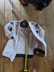 rare color ! SCRAMBLE ATHLETE Gi kimono & pants size A2, Cream, BJJ MMA JUDO