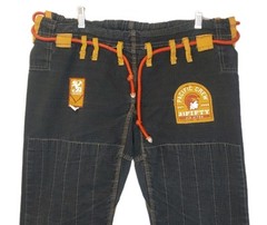 31Fifty Pacific Crew Jit Jitsu Ripstop Pants Adult A00 Black MMA Sz 40 X 25 Guc