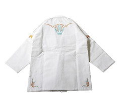 Japanese Tattoo Art Inspired Jiu Jitsu Gi Set White Pearl Weave Uniform